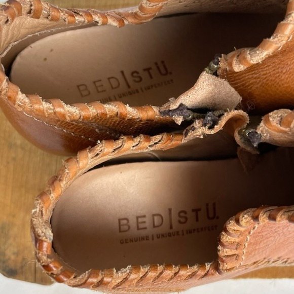 Bed Stu Carla Boot Mustard Rustic Low Leather Ankle Booties Organically Tanned - Picture 12 of 15